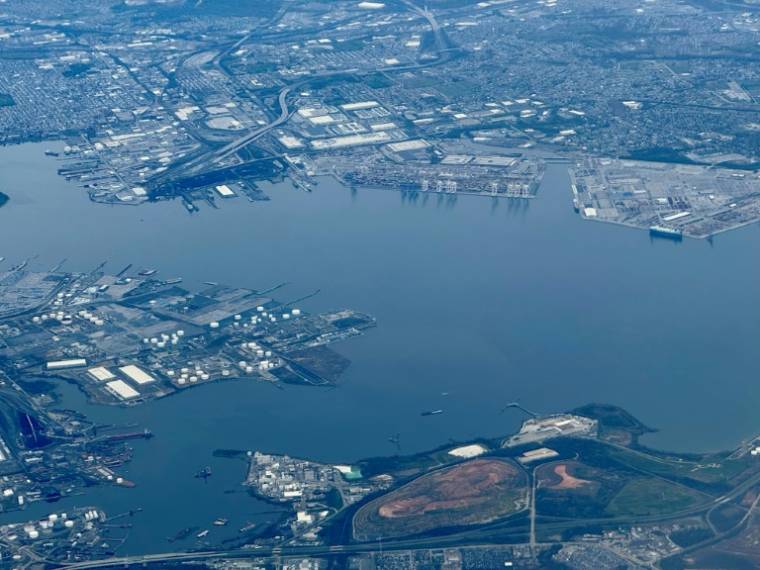 Vue aérienne du port de Baltimore, le 31 mars 2024 dans le Maryland ( AFP / Daniel SLIM )