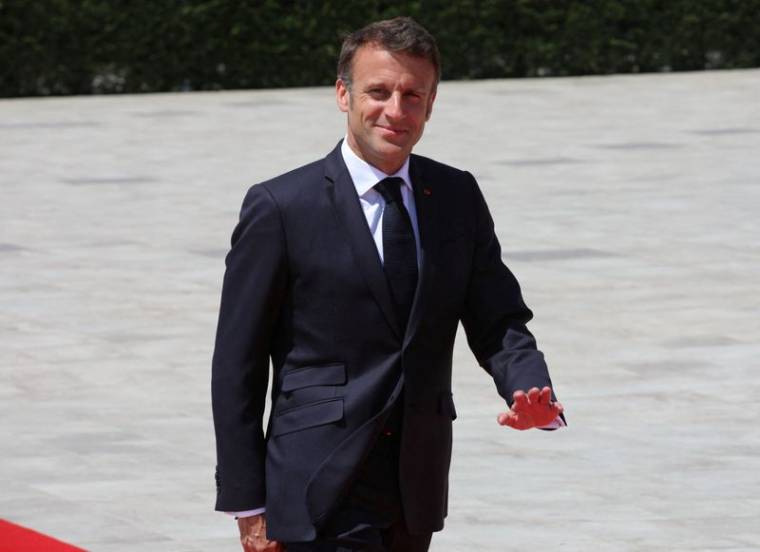 Emmanuel Macron à Bulboaca, en Moldavie