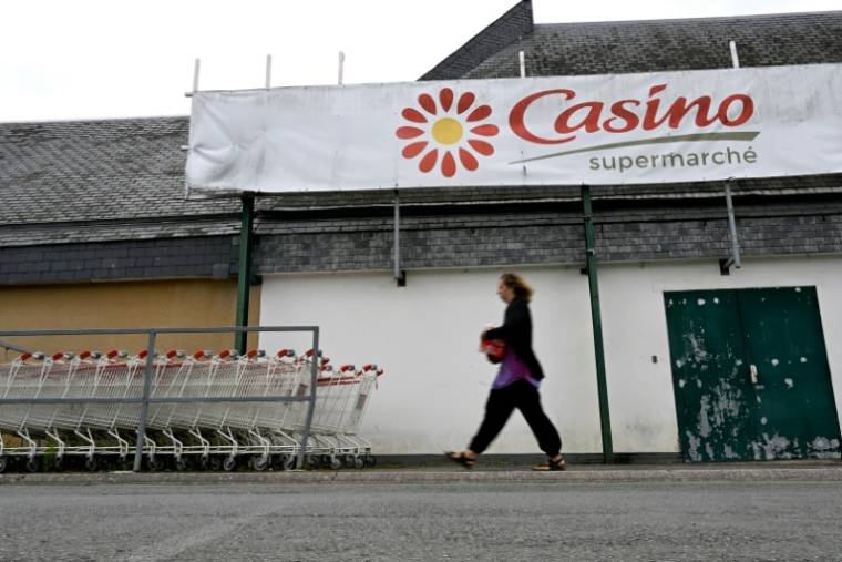 The facade of a Casino store in Ploubalay in western France, July 5, 2023 (AFP / Damien MEYER)