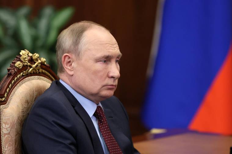 Vladimir Poutine à Moscou le 2 mars 2022. ( SPUTNIK / Mikhail Klimentyev )