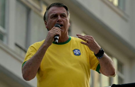 L'ancien président brésilien Jair Bolsonaro s'adresse à ses partisans lors d'un rassemblement à l'occasion de la fête de l'indépendance à Sao Paulo, au Brésil, le 7 septembre 2024 ( AFP / NELSON ALMEIDA )