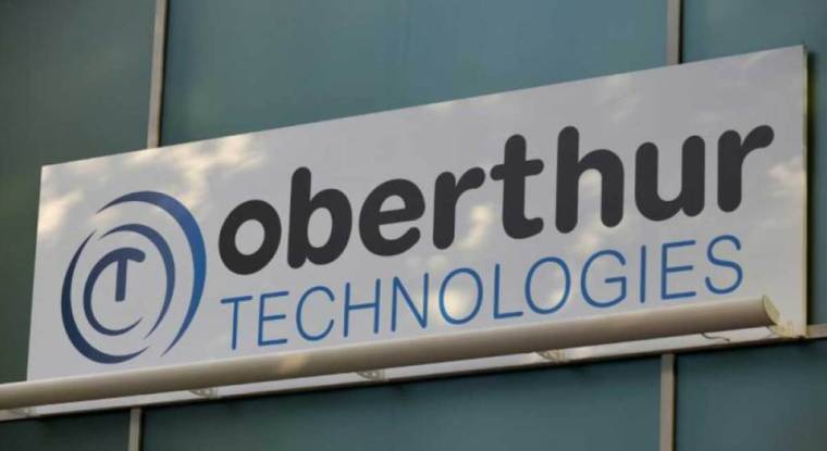 logo Oberthur Technologies. (© E. Piermont / AFP)