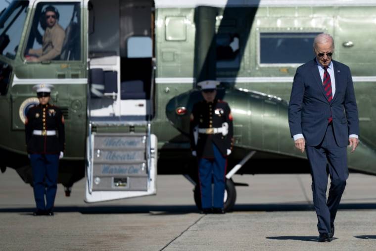 Le président américain Joe Biden à la base Andrews, le 14 novembre 2023 dans le Maryland ( AFP / Brendan Smialowski )