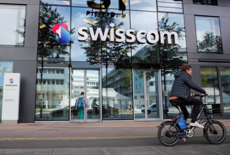 Le logo de Swisscom à Zurich