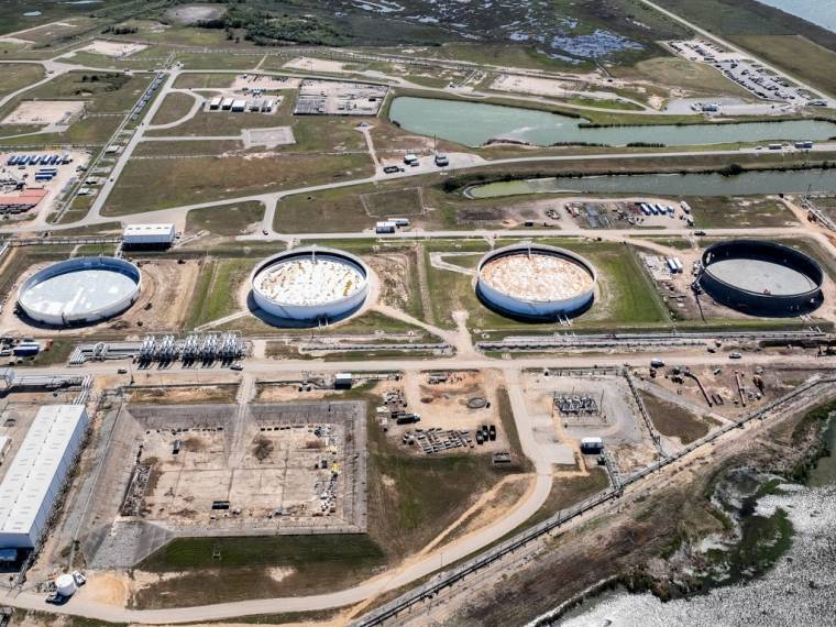 Une réserve stratégique de pétrole à Houston, aux États-Unis. ( GETTY IMAGES NORTH AMERICA / BRANDON BELL )