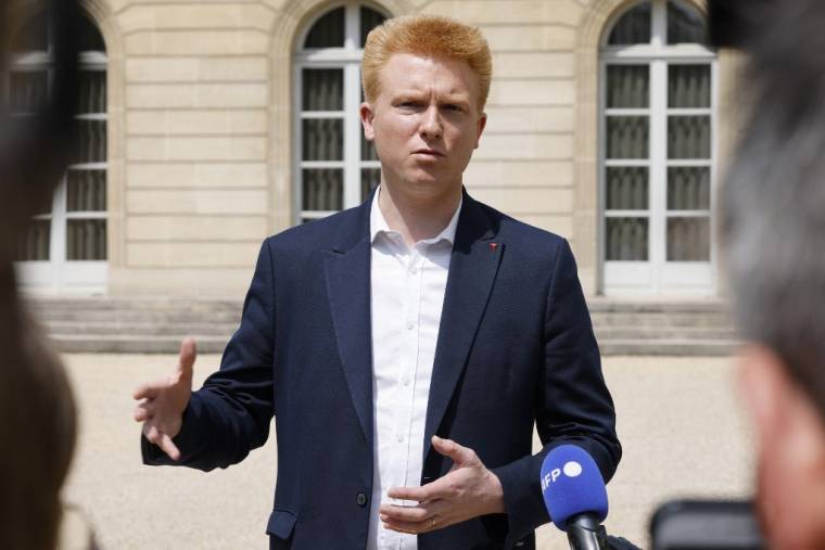 Adrien Quatennens à Paris, le 22 juin 2022. ( AFP / LUDOVIC MARIN )