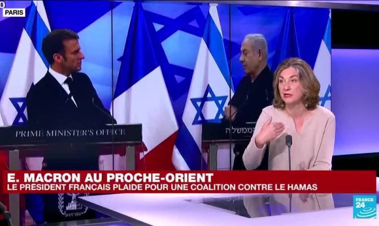 Emmanuel Macron au Proche-Orient : le président français plaide pour une "coalition" contre le Hamas