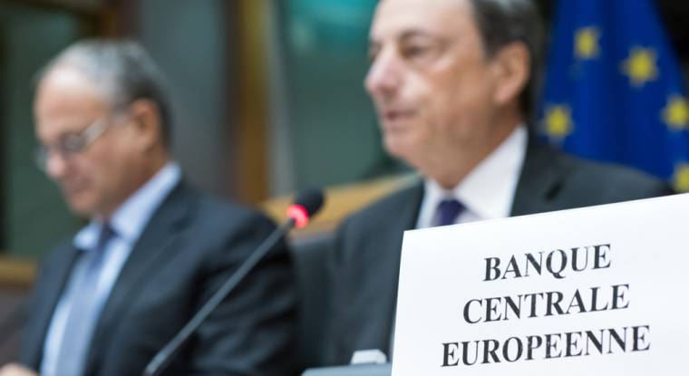 Mario Draghi, président de la BCE, lors d'une intervention devant le Parlement européen. (© Parlement européen)
