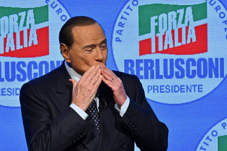 Silvio Berlusconi à Milan , en Italie, le 23 septembre 2022. ( AFP / FILIPPO MONTEFORTE )