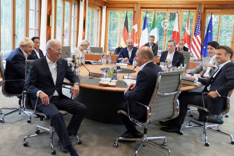Une réunion des dirigeants du G7 au Schloss Elmau, en Allemagne
