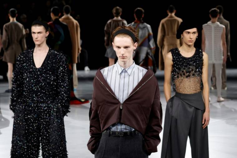Dior Homme Fall-Winter 2024/2025 ready-to-wear collection show at Paris Fashion Week, January 19, 2024 (AFP / Geoffroy VAN DER HASSELT)
