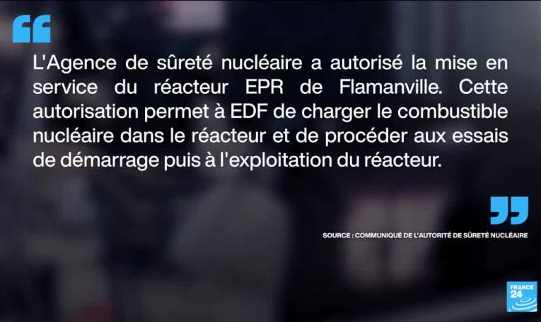 Energie nucléaire : feu vert pour l'EPR de Flamanville