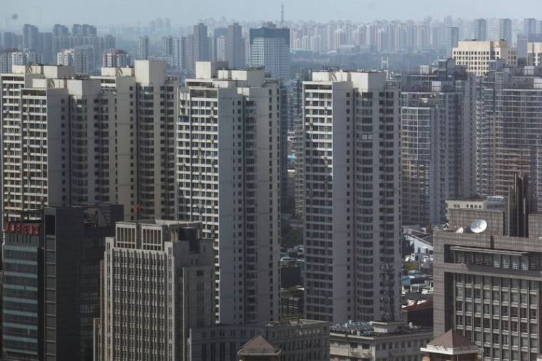 Une vue générale des bâtiments à Tianjin, en Chine