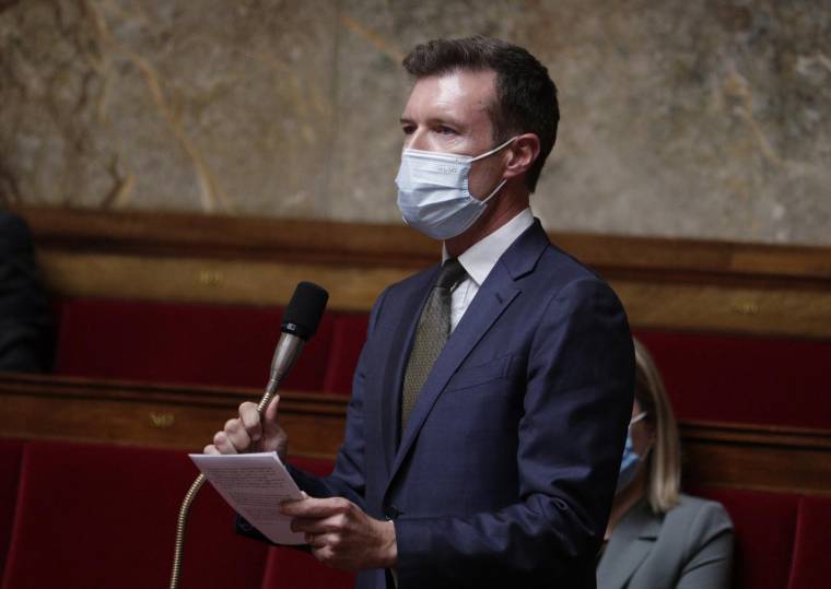 Stéphane Vojetta, le 26 octobre 2021, à l'Assemblée nationale ( AFP / GEOFFROY VAN DER HASSELT )