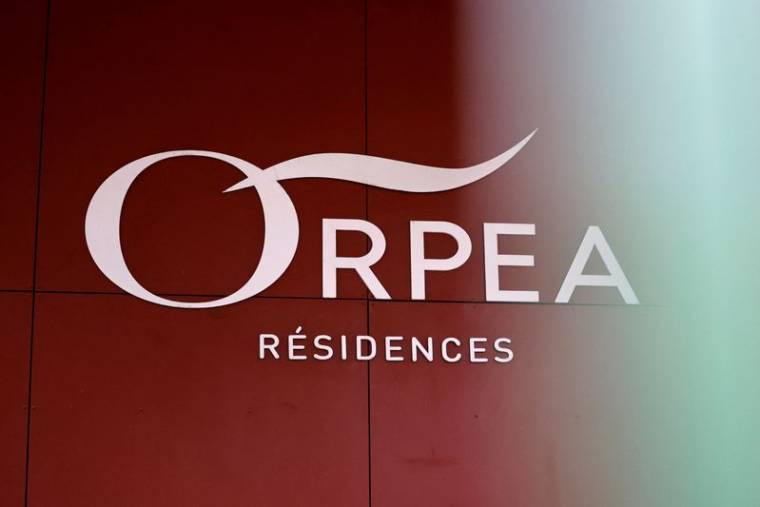 Le logo de Orpea aux Lilas, en France
