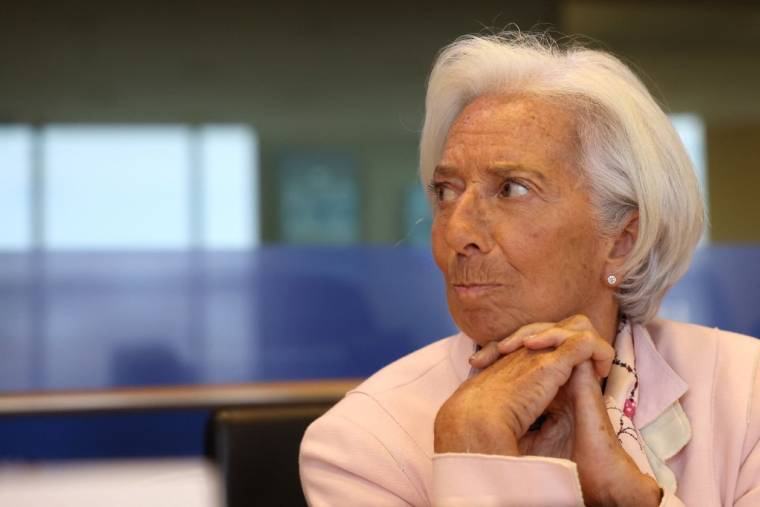 Christine Lagarde à Bruxelles, en Belgique, le 25 septembre 2023. ( AFP / SIMON WOHLFAHRT )