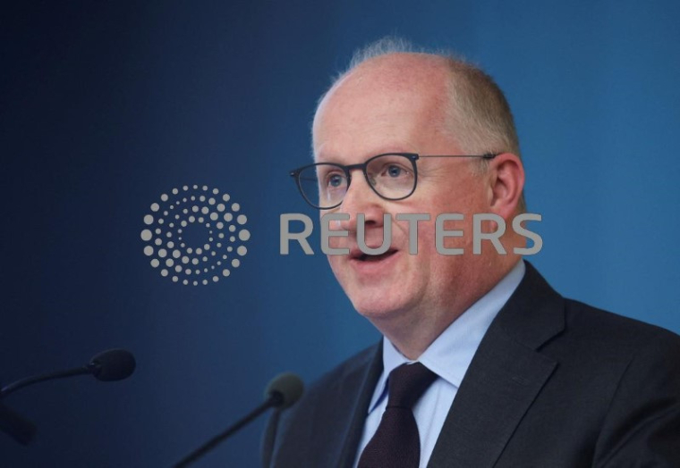 Philip Lane, économiste en chef de la Banque centrale européenne, s'exprime lors d'une conférence à l'université de Chypre à Nicosie.