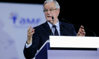 Michel Barnier le 21 novembre 2024 à Paris, au Congrès des maires ( AFP / Thomas SAMSON )