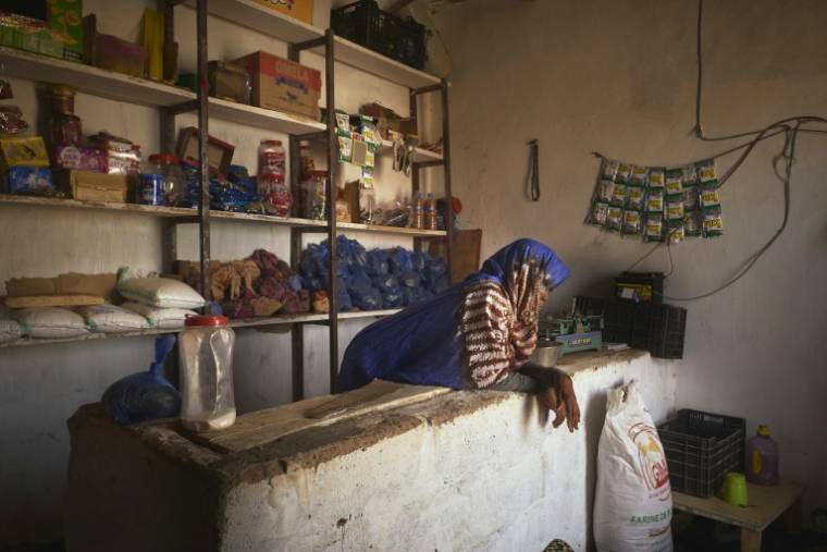 Une commerçante du village de l'oasis de Maaden en Mauritanie, le 21 juin 2024 ( AFP / Michele Cattani )