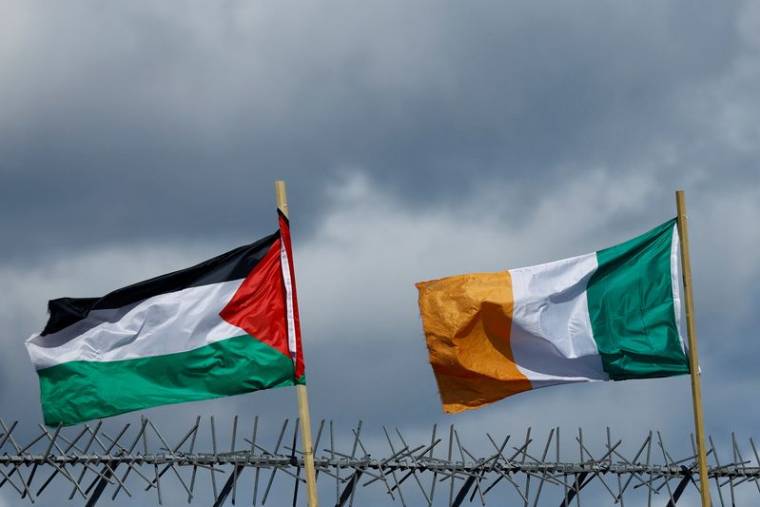 Drapeaux de la Palestine et de l'Irlande