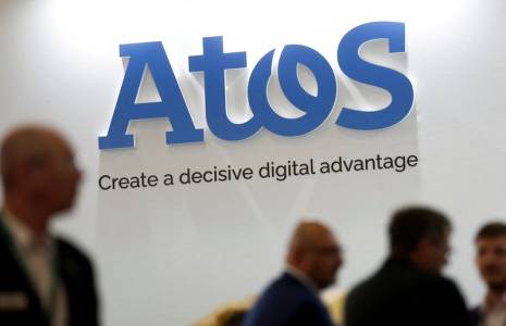 Photo d'archives du logo d'Atos