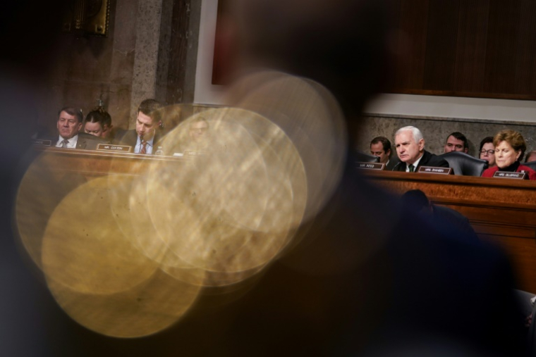 Les sénateurs de la commission des forces armées lors de l'audition de Pete Hegseth, à Washington, le 14 janvier 2025 ( AFP / ALLISON ROBBERT )