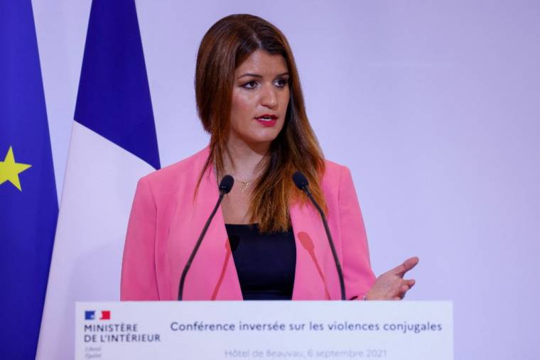 Marlène Schiappa à Paris, le 6 septembre 2021. ( AFP / THOMAS SAMSON )