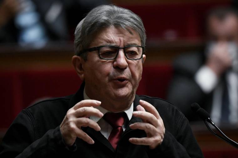 Jean-Luc Mélenchon, le 3 janvier 2022, à l'Assemblée nationale ( AFP / STEPHANE DE SAKUTIN )