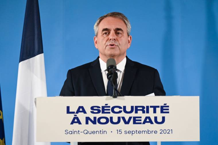 Xavier Bertrand, le 15 septembre 2021, à Saint-Quentin (Aisne). ( AFP / DENIS CHARLET )