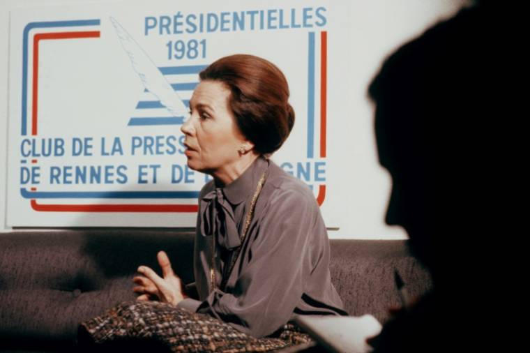 Marie-France Garaud, le 1er décembre 1980, à Rennes ( AFP / Jean-Pierre PREVEL )