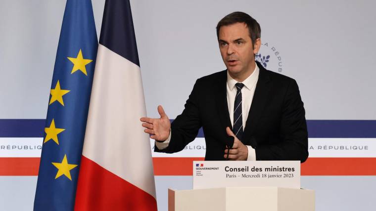 Olivier Véran, le 18 janvier 2023, à Paris ( AFP / Ludovic MARIN )