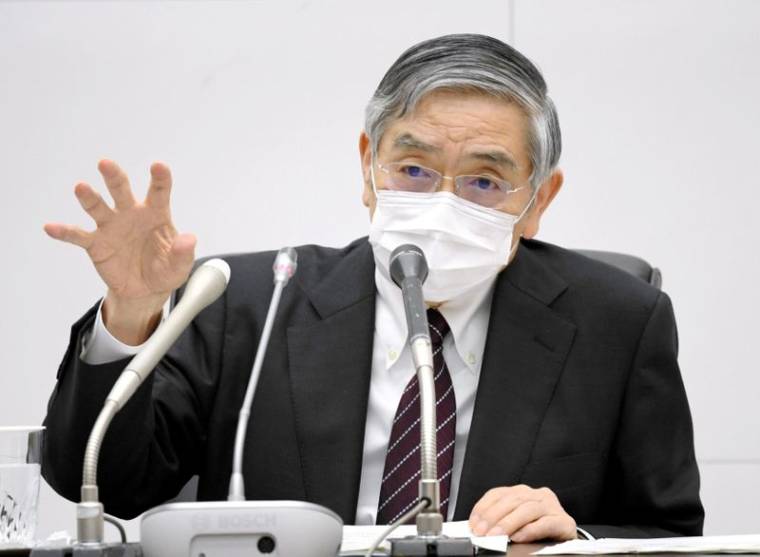 JAPON/BOJ: KURODA SOULIGNE LA NÉCESSITÉ DE MAINTENIR LES RENDEMENTS OBLIGATAIRES À UN NIVEAU "STABLE ET BAS"