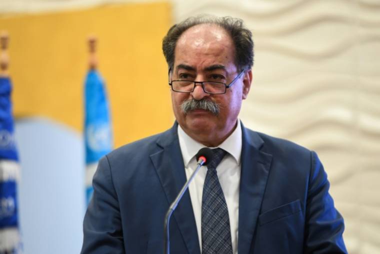 L'ex-ministre tunisien de l'Intérieur, Kamel Feki, participait à devant un forum sur les migrations et la lutte contre le trafic d'êtres humains à Tunis le 21 mai 2024 ( AFP / FETHI BELAID )