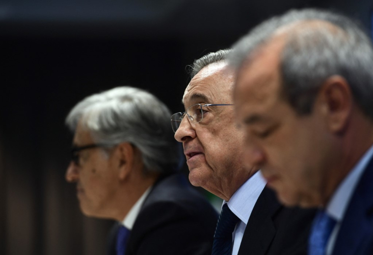 Florentino Perez, PDG d'ACS et président du Real Madrid, en 2018 ( AFP / PIERRE-PHILIPPE MARCOU )