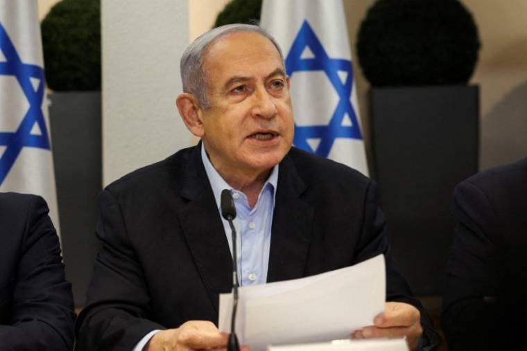 Le Premier ministre israélien Benjamin Netanyahu, au ministère de la Défense, à Tel Aviv