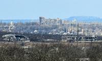 La ville d'Avdiïvka, reprise par les forces russes, le 19 février 2024 dans la région de Donetsk, en Ukraine ( AFP / STRINGER )