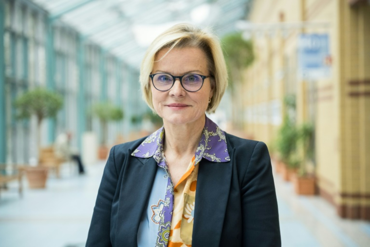 Kathrin Leffler, directrice des soins à l'hôpital Ukb, le 13 février 2025 à Berlin ( AFP / STEFANIE LOOS )