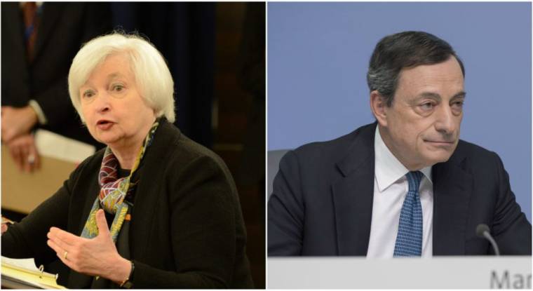 Janet Yellen et Mario Draghi. (© Fed / BCE)