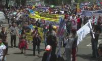 Manifestation à Bogota en soutien aux réformes du gouvernement