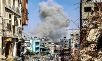 De ma fumée au-dessus de Jabaliya lors d'un bombardement israélien, dans le nord de la bande de Gaza, le 14 mai 2024 ( AFP / - )