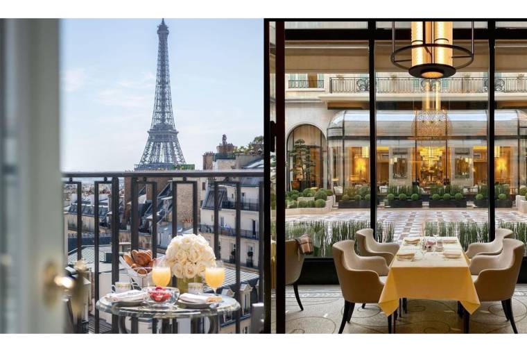 Le label "palace" est une distinction attribuée aux hôtels 5 étoiles les plus prestigueuses. Crédit photos : captures Instagram @fsgeorgevparis