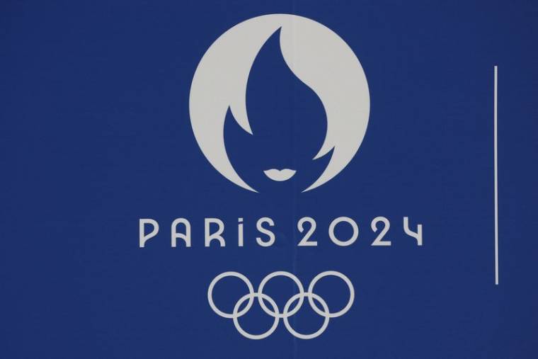 Le logo des Jeux olympiques et paralympiques de Paris 2024, à Paris