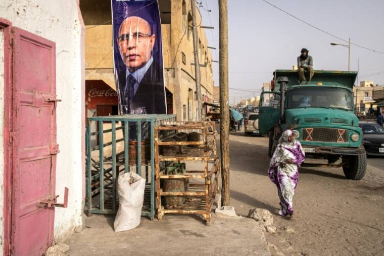 Campagne présidentielle en Mauritanie à Nouakchott le 25 juin 2024. ( AFP / JOHN WESSELS )