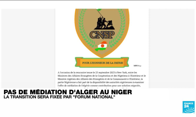 Niger : la transition sera fixée par un "forum national", pas de médiation d'Alger