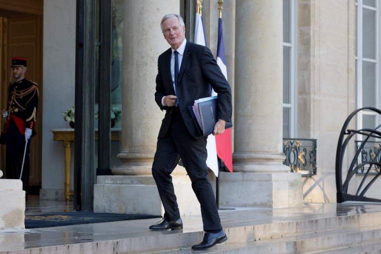 Michel Barnier à Paris, le 10 octobre 2024. ( AFP / LUDOVIC MARIN )