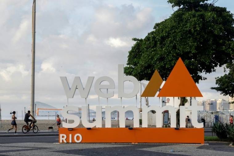 Aline Oliveira Pezente a présenté son travail cette semaine à Rio de Janeiro lors du Web Summit, une conférence connue comme le "Davos des geeks" ( AFP / Pablo PORCIUNCULA )