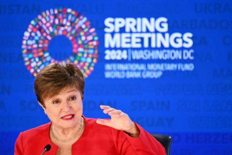 La directrice générale du Fonds monétaire international (FMI), Kristalina Georgieva, le 18 avril 2024 à Washington ( AFP / Mandel NGAN )