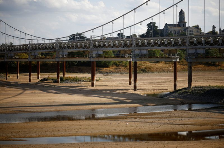 La Loire à Loireauxence, en France.