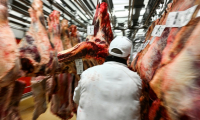 Dans le pavillon des viandes du Marché international de Rungis, dans le Val-de-Marne, le 6 décembre 2022 ( AFP / Stefano RELLANDINI )