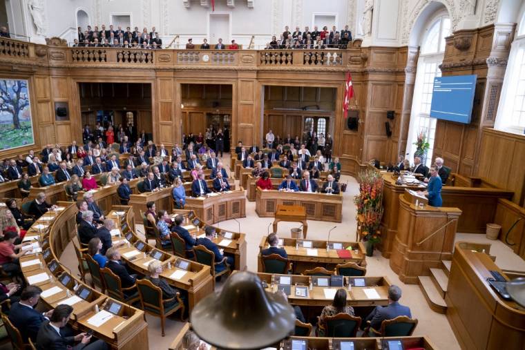Le Parlement danois à Copenhague, au Danemark, le 5 octobre 2021. ( Ritzau Scanpix / LISELOTTE SABROE )